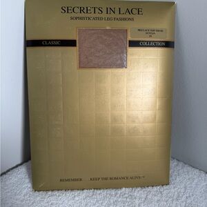 Secrets In Lace Classic Collection Sheer Hosiery- thigh Hi - Suntan